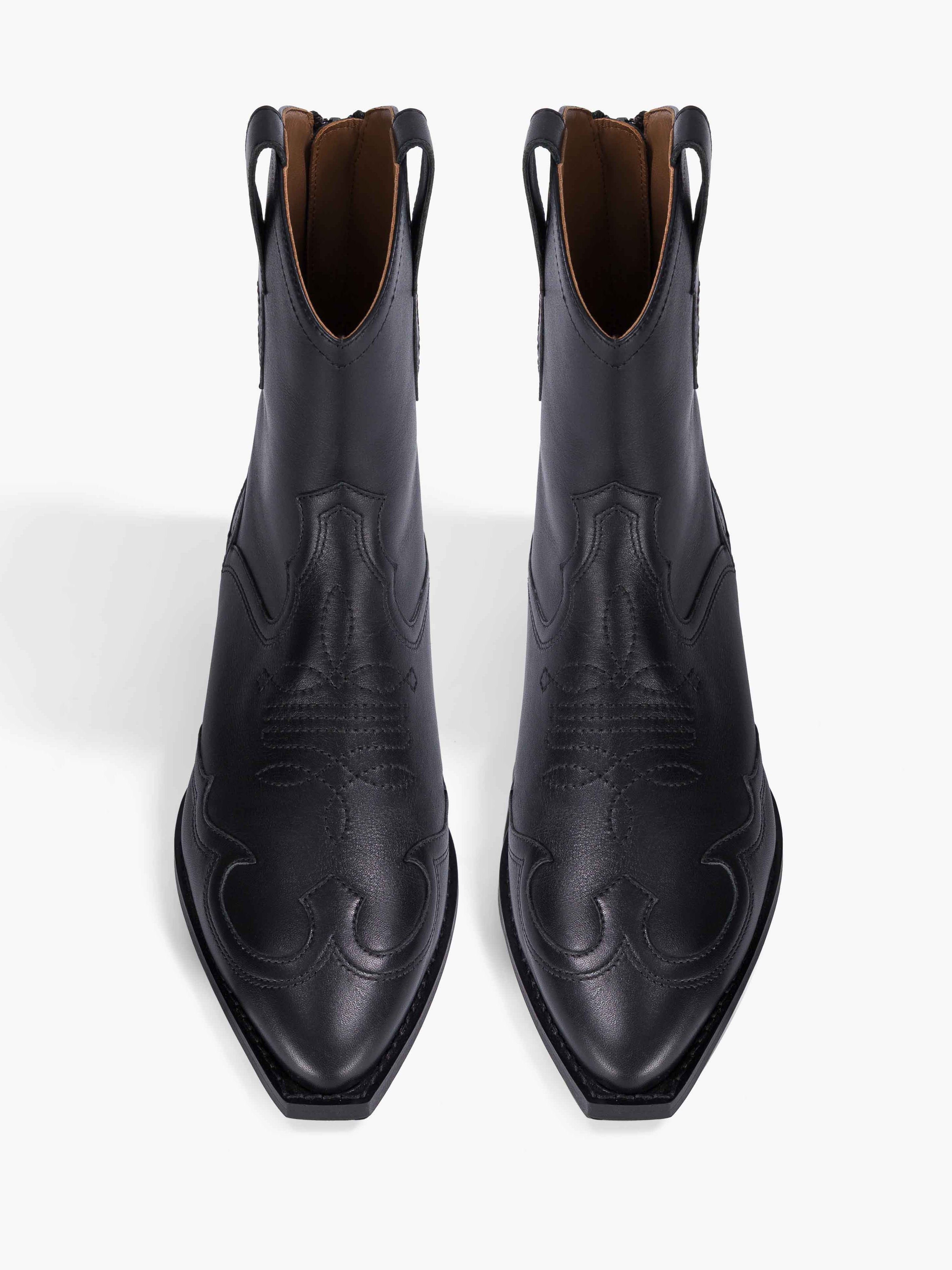 Socque-Paris-Boots-Bottine-Jackson-Cuir-Noir-Top