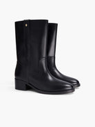 Socque-Paris-Botte-Dune-Basse-Cuir-Noir-Profil