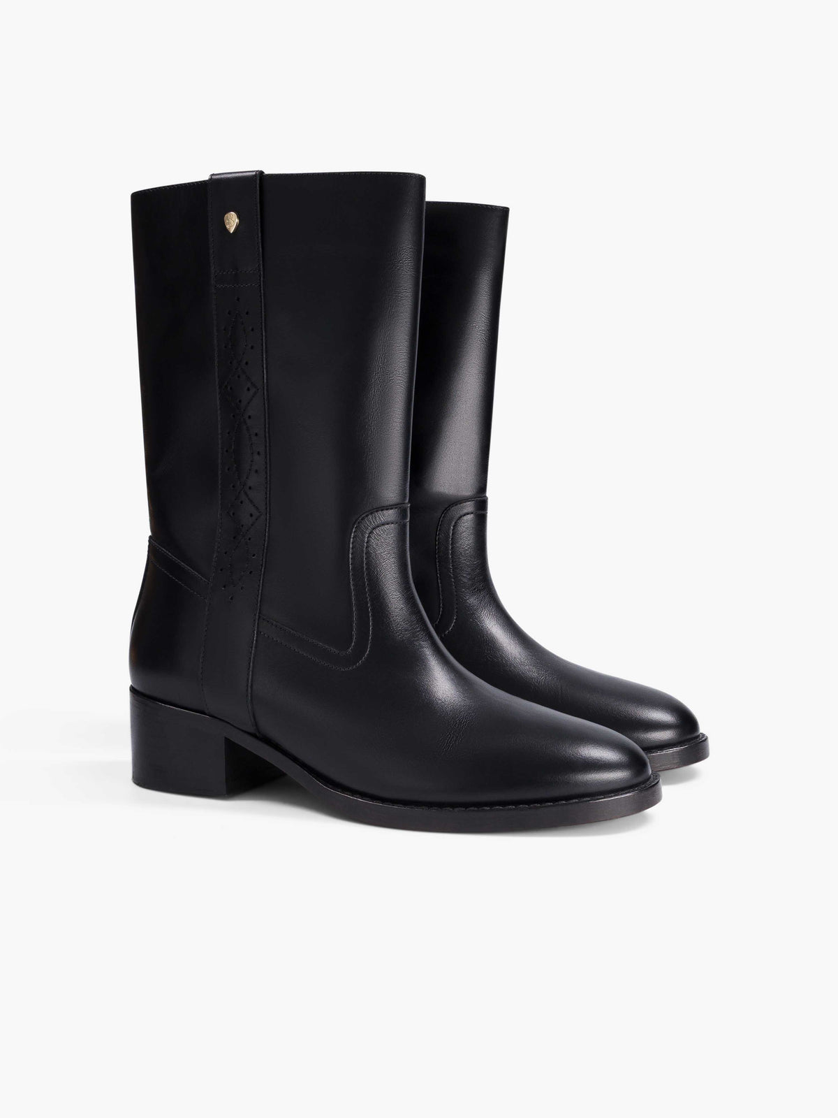 Socque-Paris-Botte-Dune-Basse-Cuir-Noir-Profil