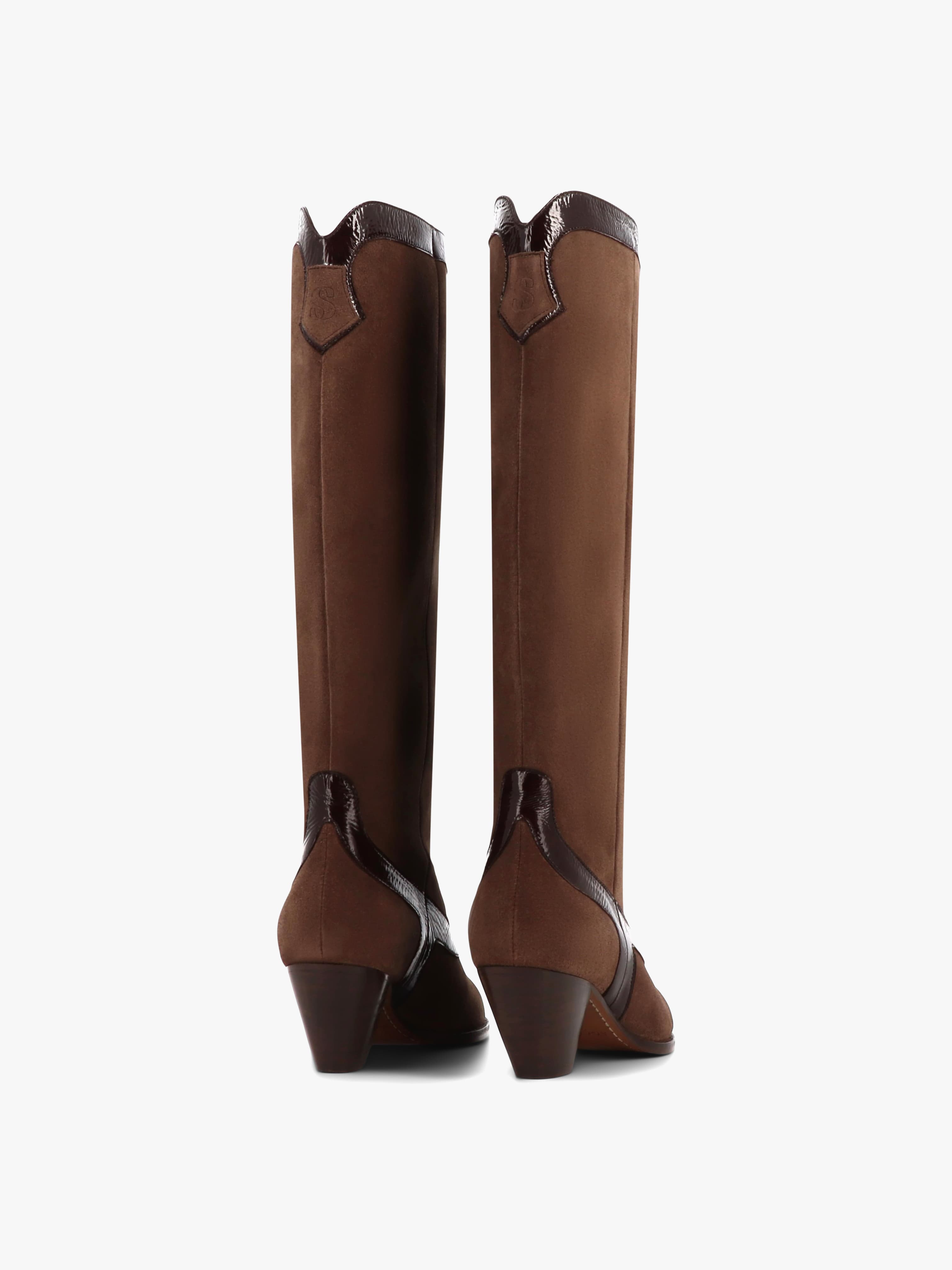 Socque-Paris-Botte-Santiag-Dakota-Noisette-Back