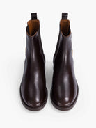 Socque-Paris-Bottine-Chelsea-Camden-Cuir-Chocolat-Front