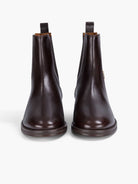 Socque-Paris-Bottine-Chelsea-Camden-Cuir-Chocolat-Front