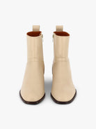 Socque-Paris-Dover-Cuir-Creme-Bottine-Front
