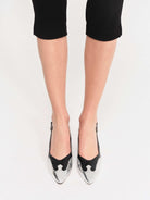 Socque-Paris-Escarpin-Patti-Noir-Argent-Portee