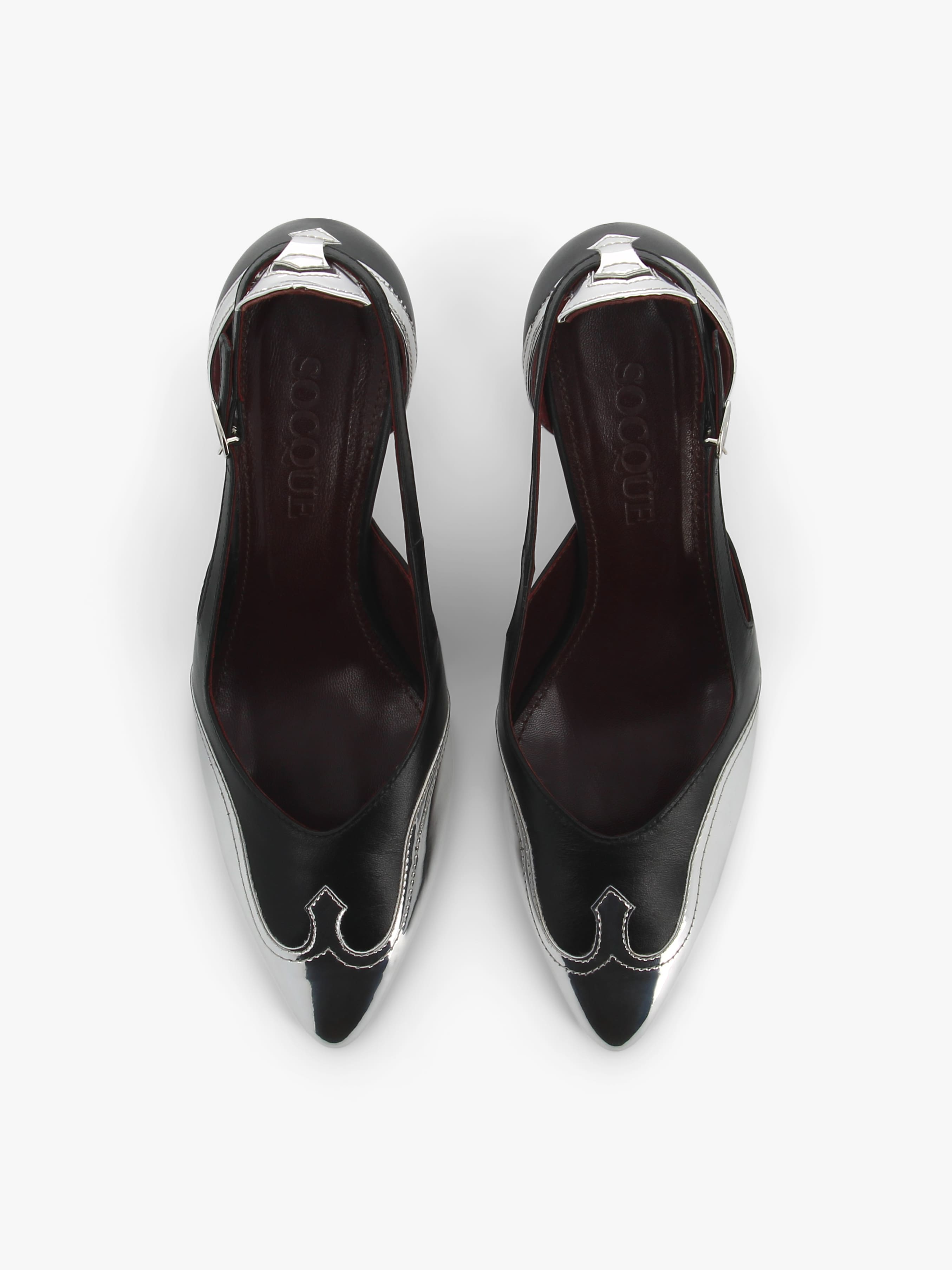 Socque-Paris-Escarpin-Patti-Noir-Argent-Top