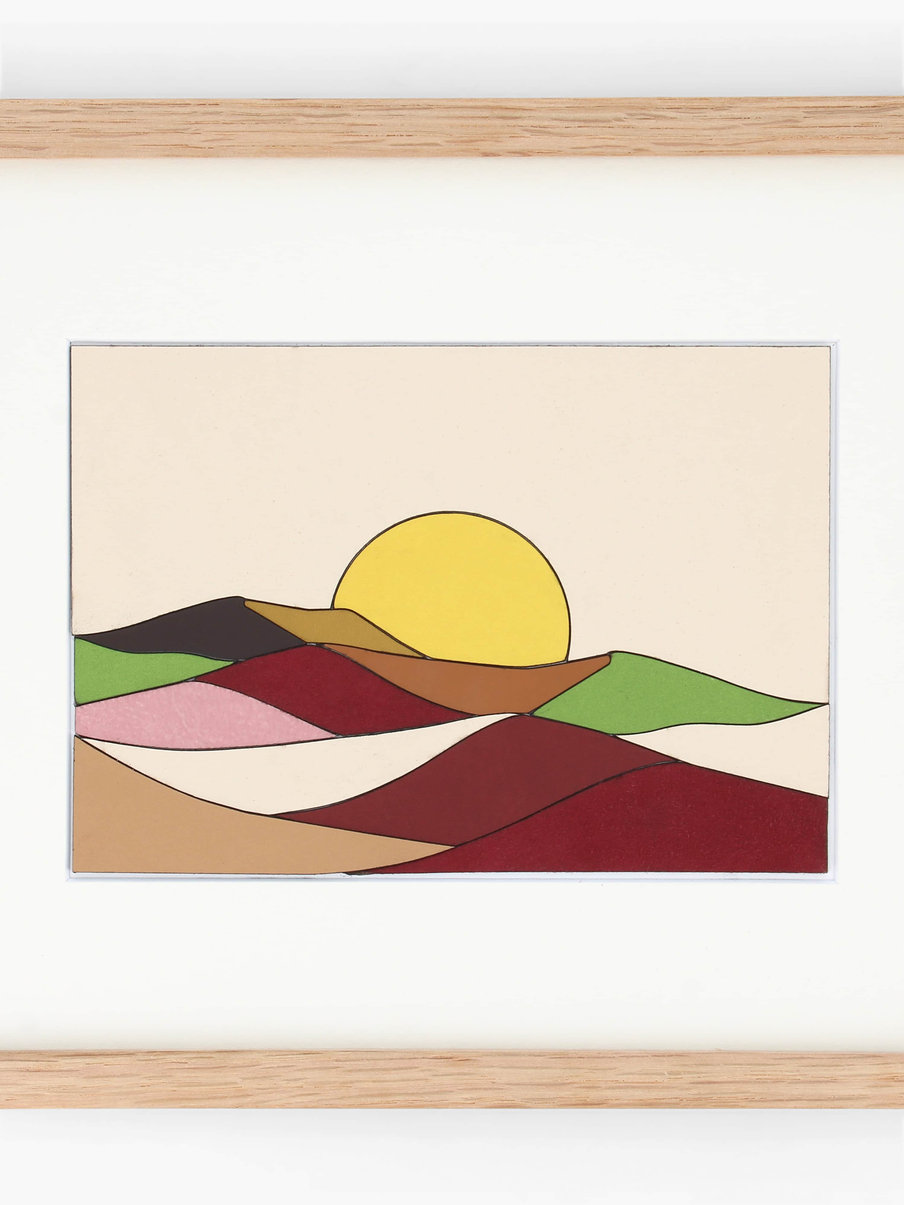 Socque-Paris-Lucia-Sellier-Tableau-Arizona-Dream-Chute-De-Cuir-Close-Up