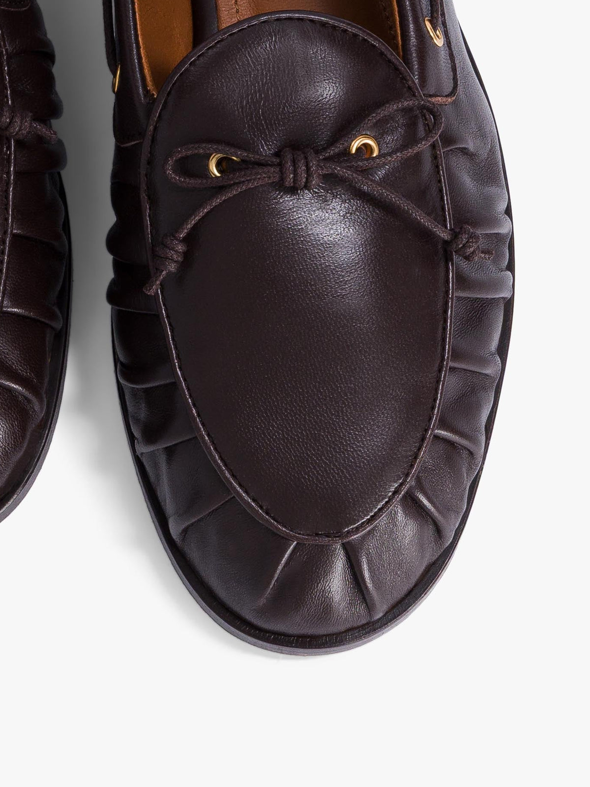 Socque-Paris-Mocassin-Como-Cuir-Chocolat-Detail