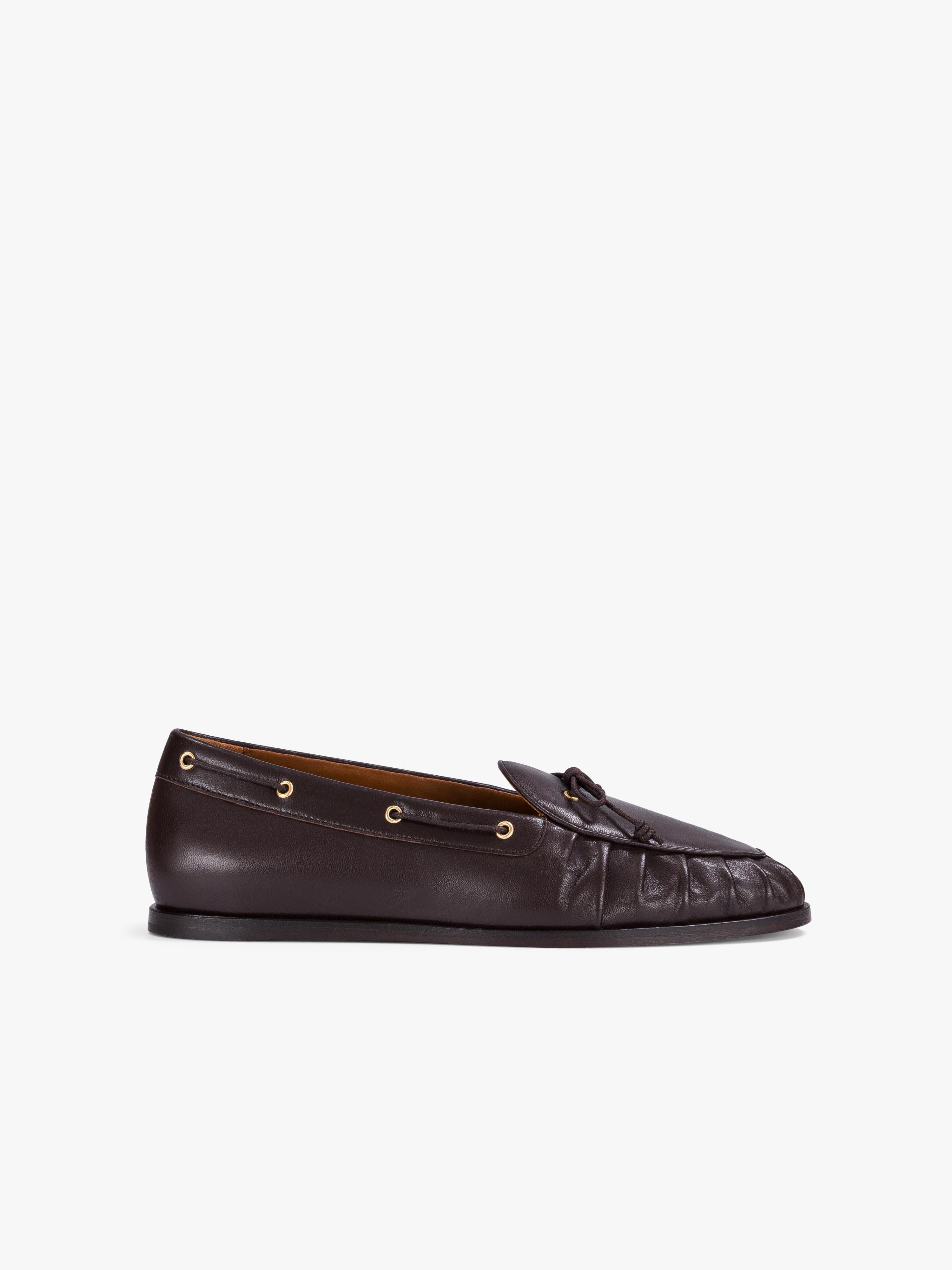 Socque-Paris-Mocassin-Como-Cuir-Chocolat-Profil