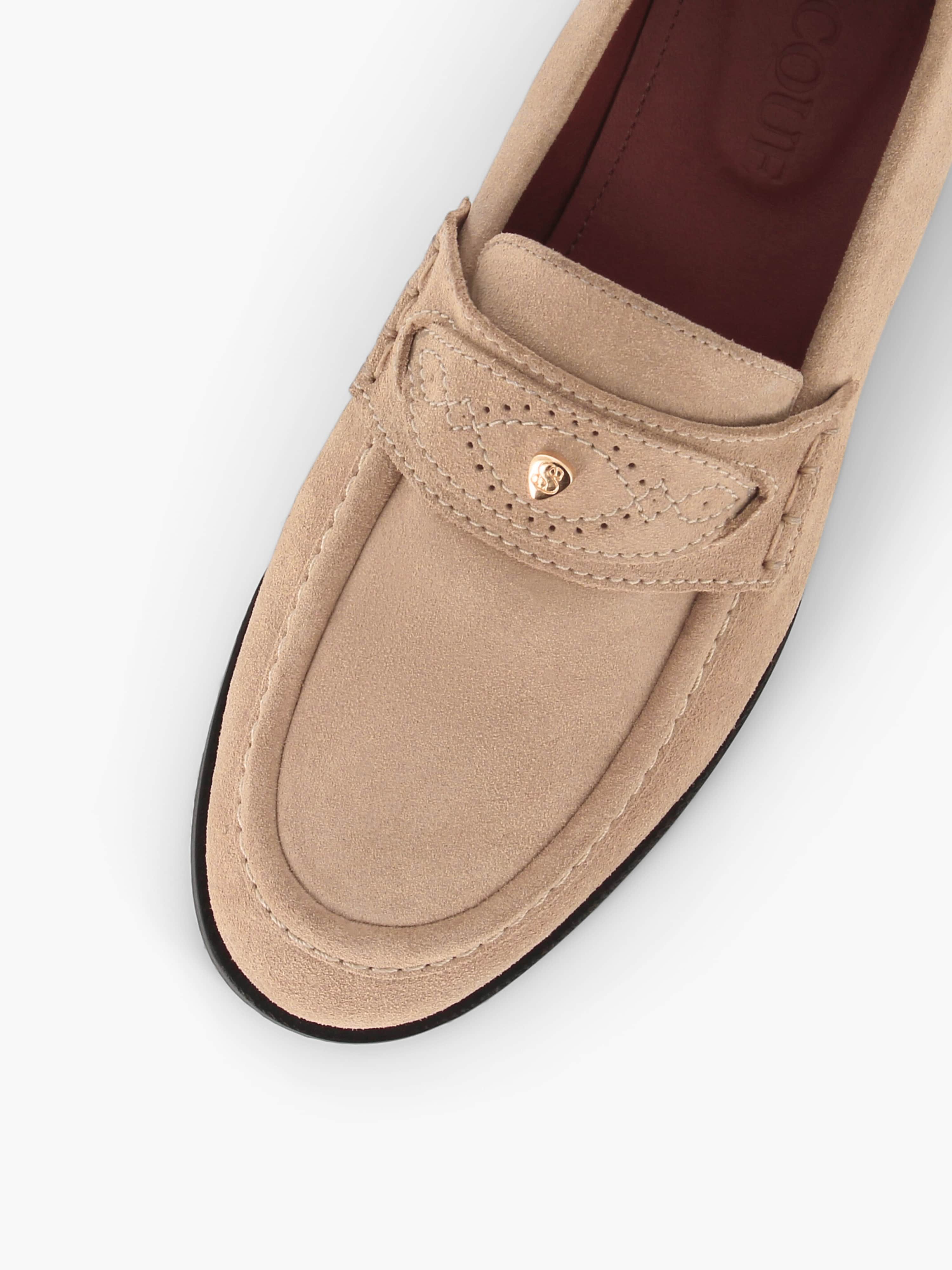 Socque-Paris-Mocassin-Ringo-Taupe-Top-Detail