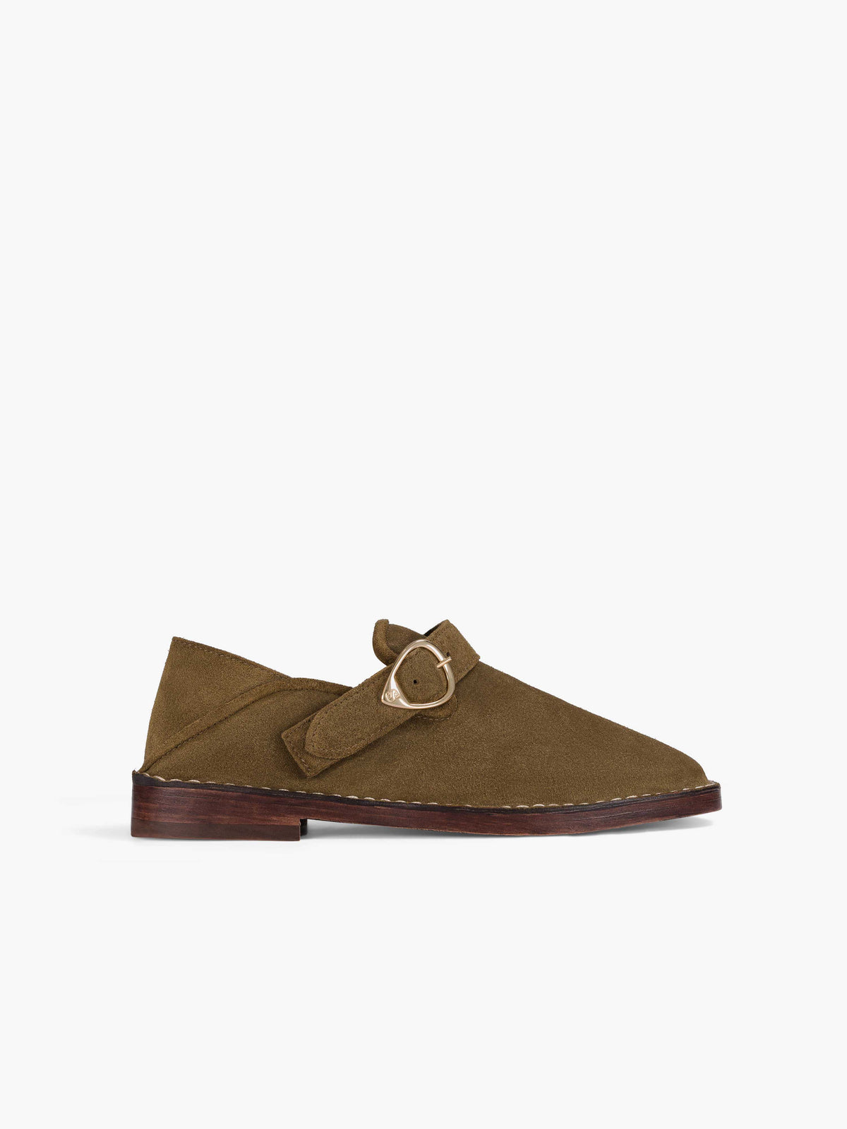 Socque-Paris-Mule-Mocassin-Lucca-Daim-Kaki-Profil_8