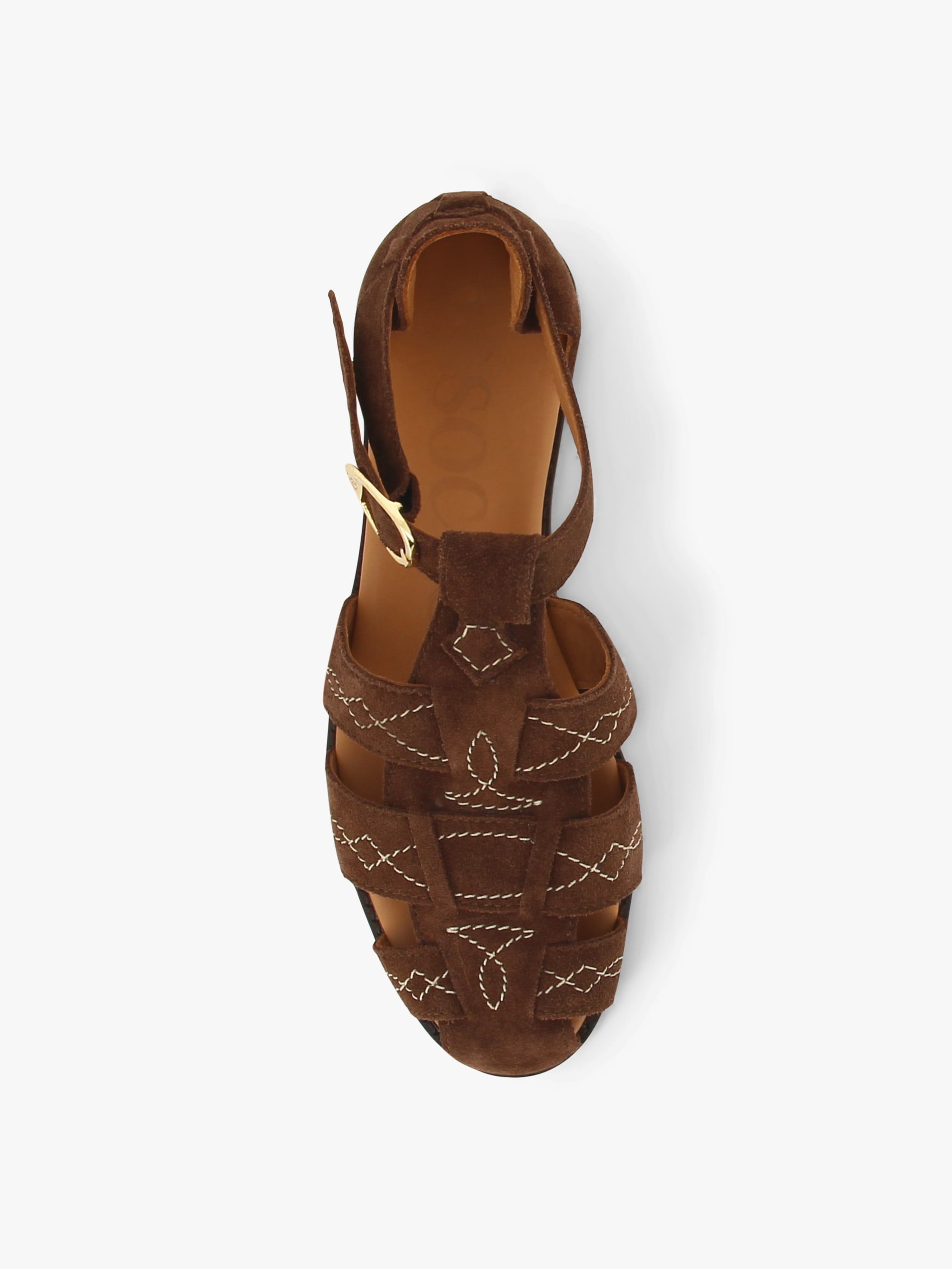 Socque-Paris-Ponza-Daim-Marron-Vue-Top