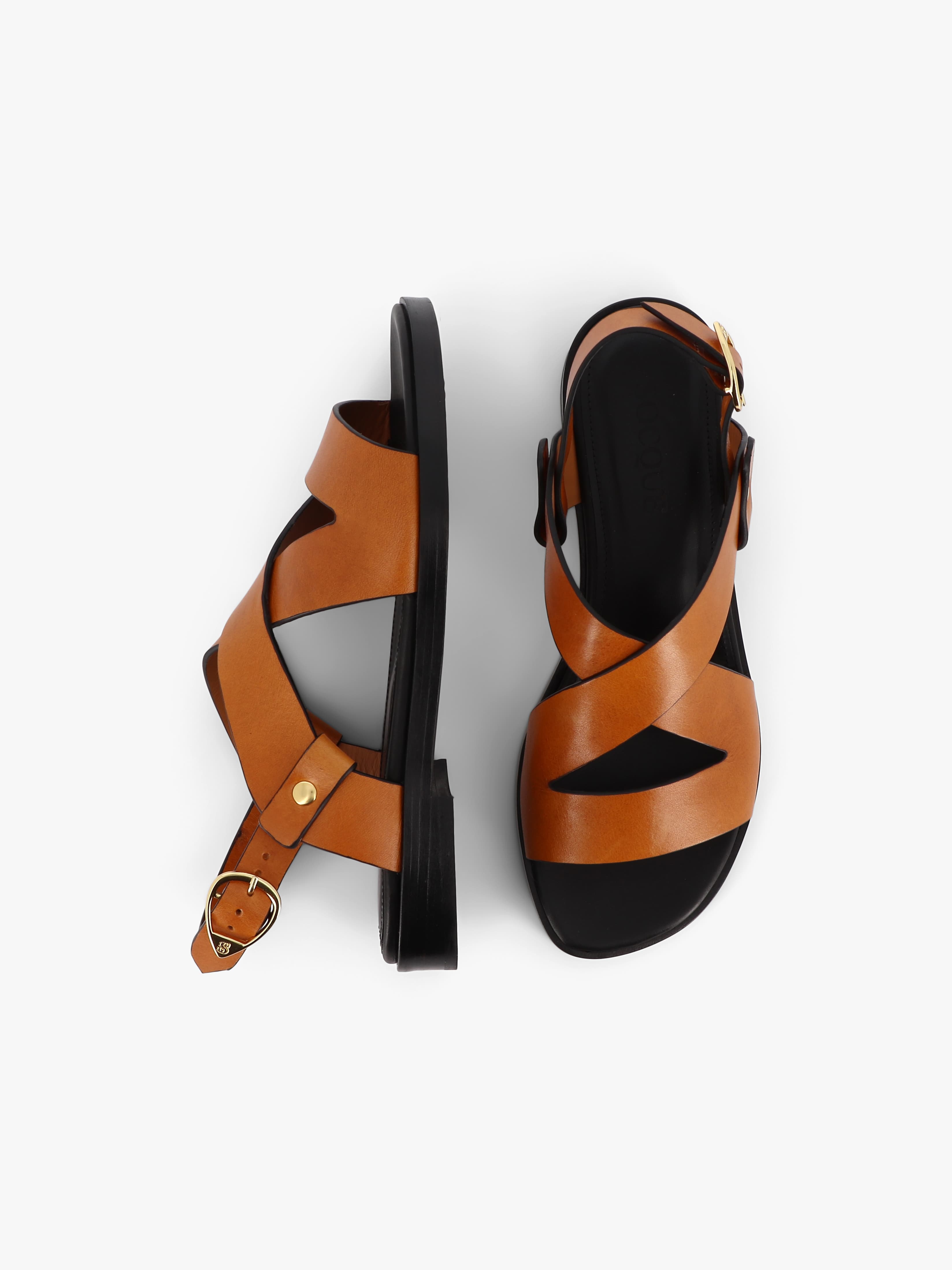 Socque-Paris-Sandale-Calie-Cuir-Vegetal-Camel-Top-Side