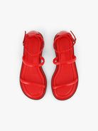 Socque-Paris-Sandale-Palma-Cuir-Rouge-Vue-Top