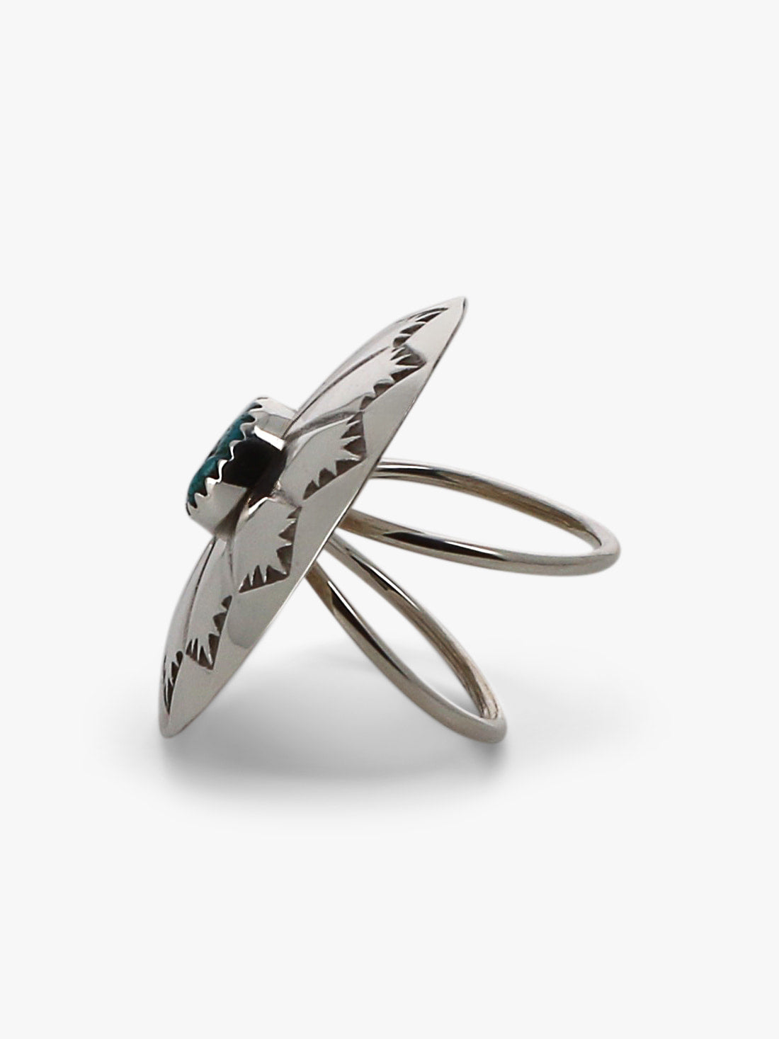 Socque-Paris-x-Harpo-Bague-De-Foulard-Argent-Turquoise-Profil
