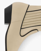 Socque-abbey-Santiag-cuir-creme-noir-détail