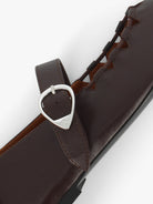 Socque-ballerine-plate-Ginger-Cuir-Chocolat-Detail
