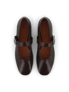 Socque-ballerine-plate-Ginger-Cuir-Chocolat-Top