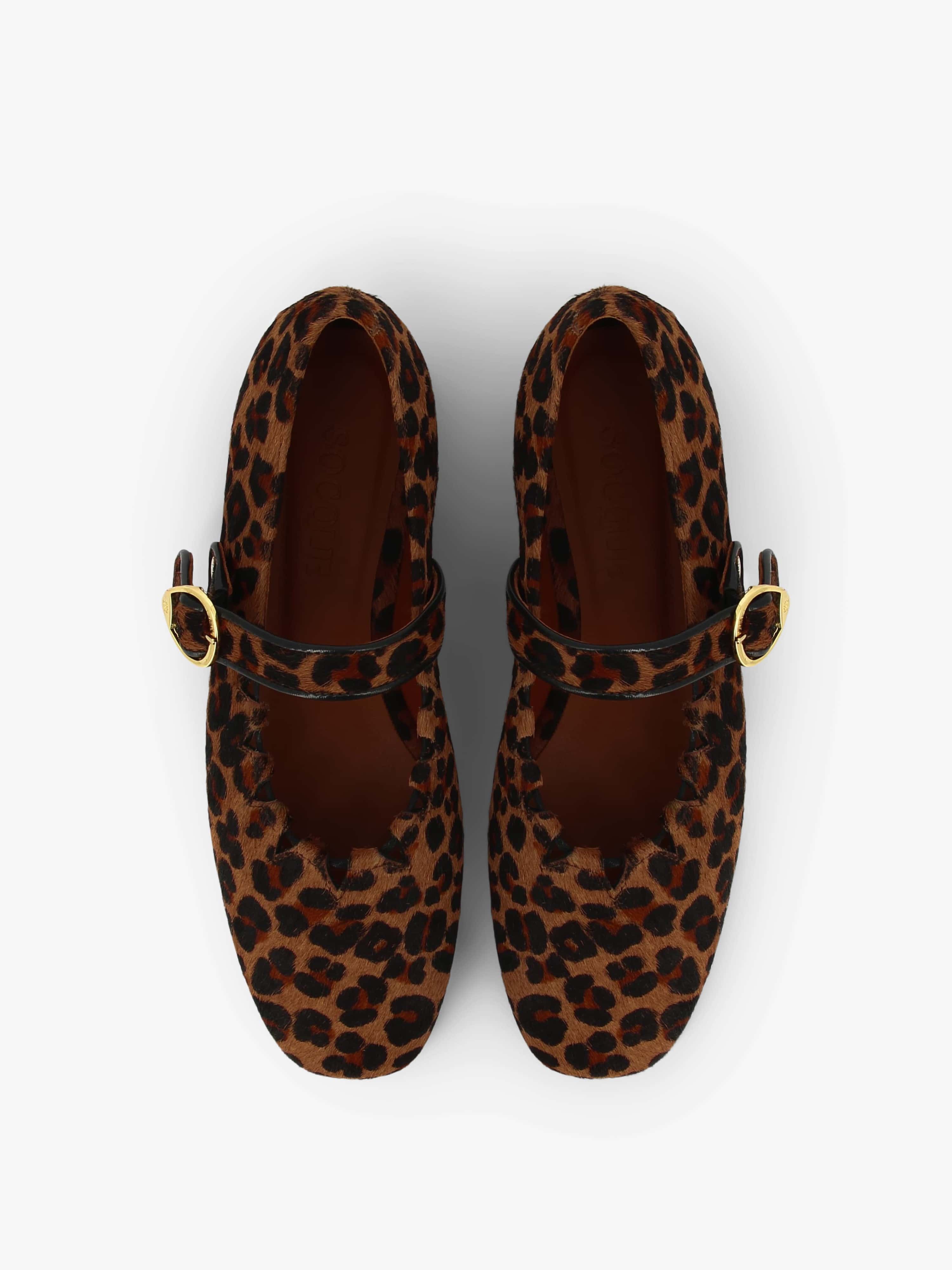 Socque-ballerine-plate-Ginger-leopard-vue-top