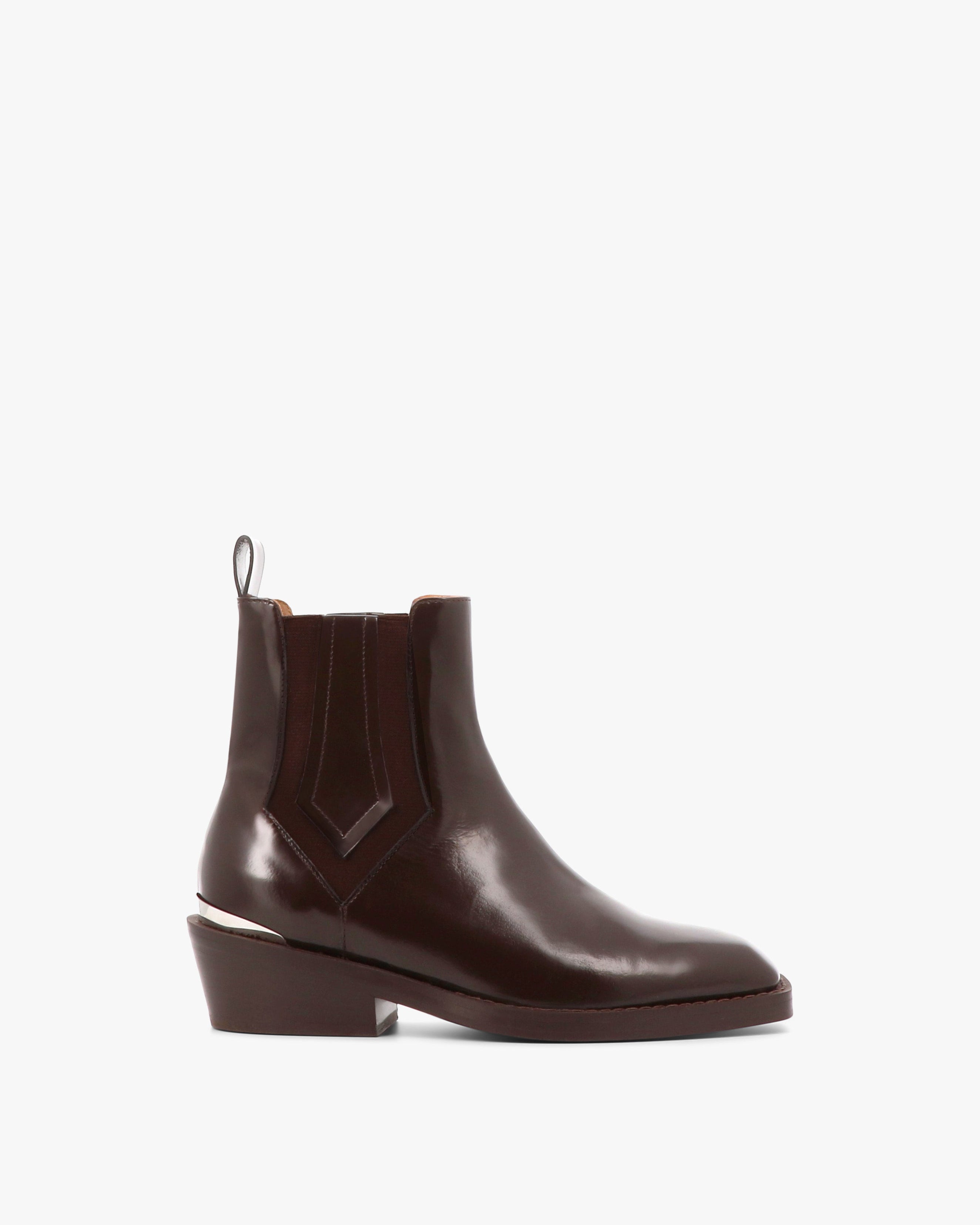 Socque-bottine-chelsea-Clyde-polido-marron-profil