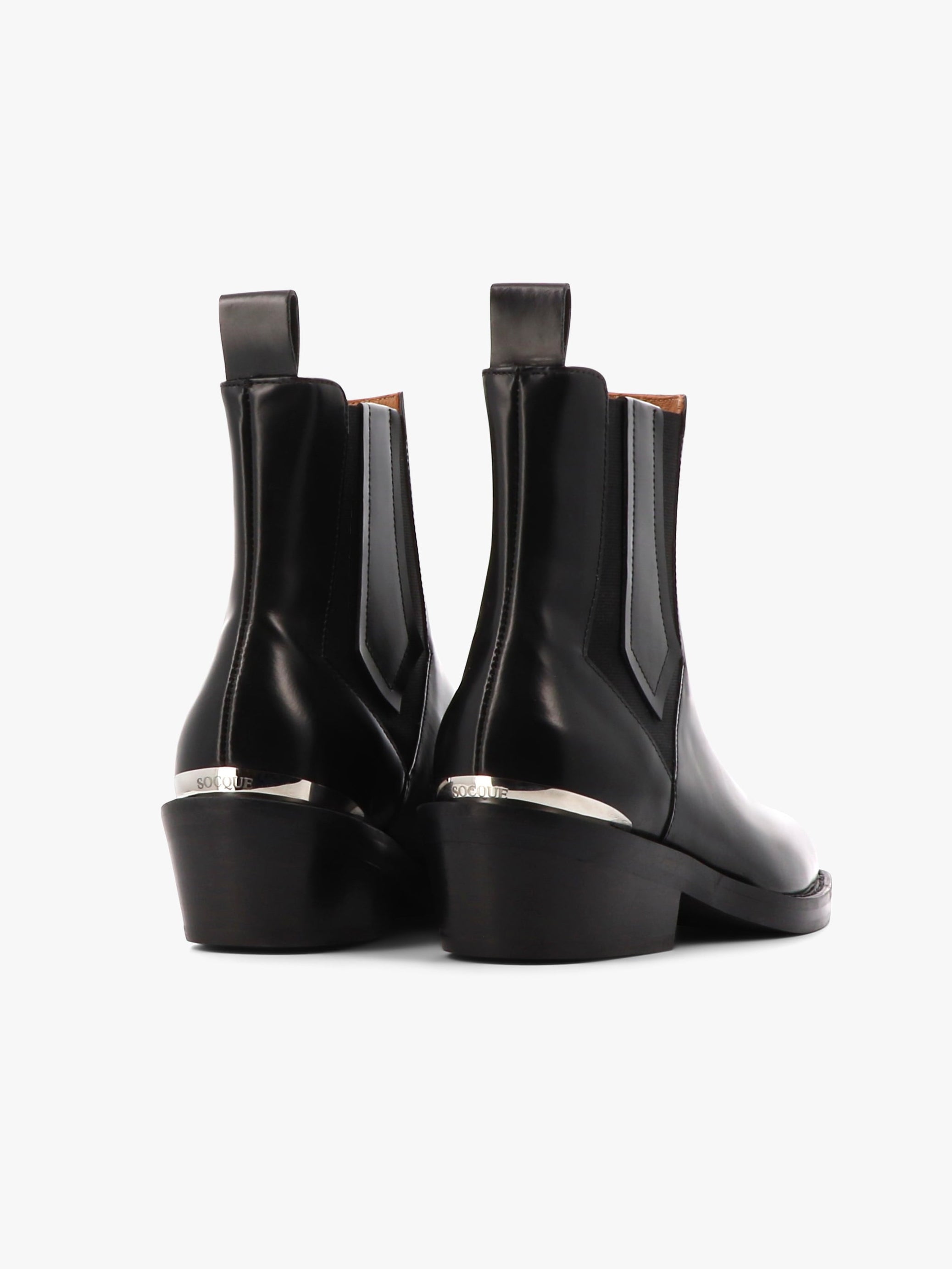 Socque-bottine-chelsea-Clyde-polido-noir-back-detail
