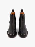 Socque-bottine-chelsea-Clyde-polido-noir-back-front