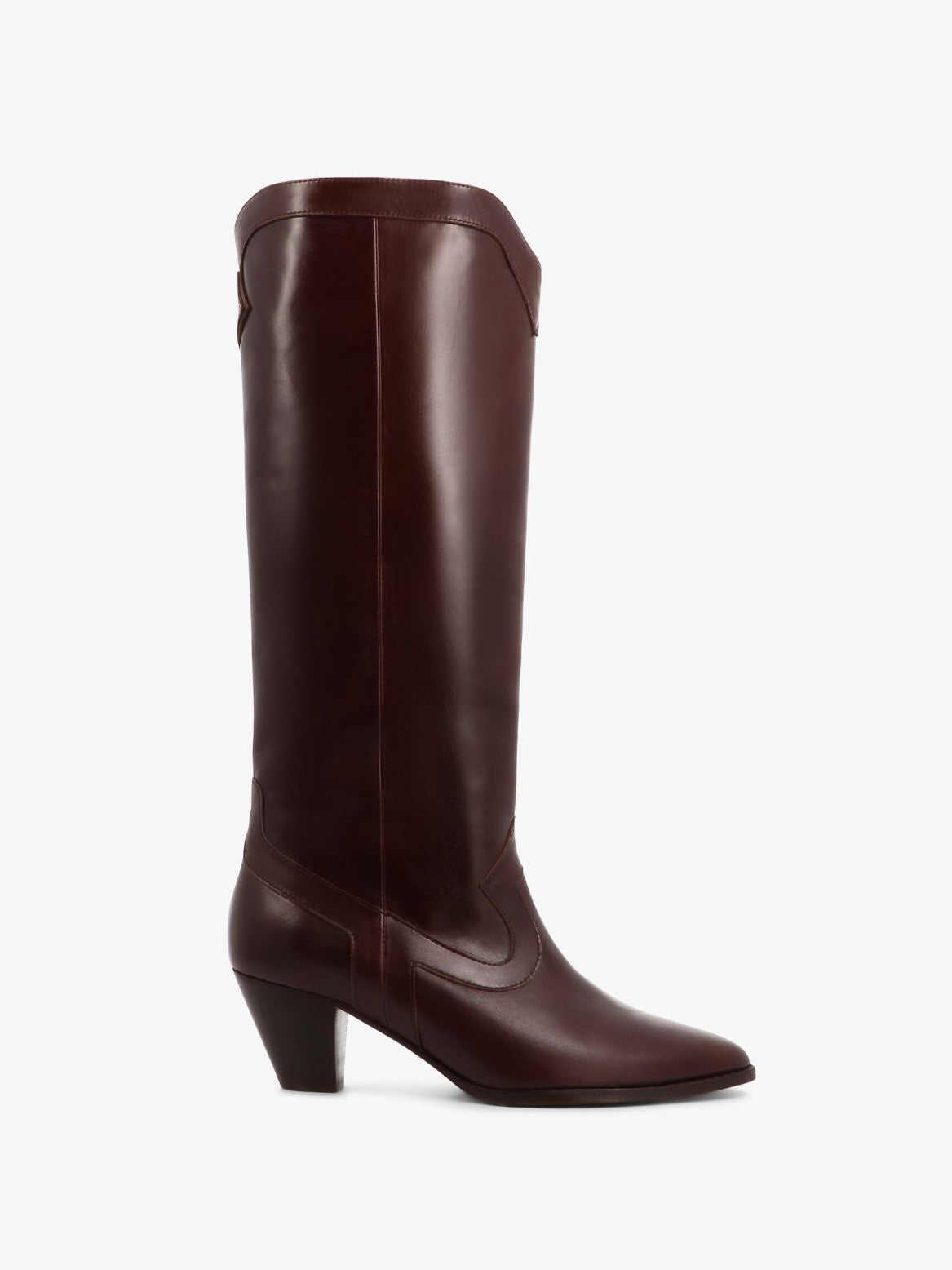 Socque-dakota-botte-santiag-cuir-marron-talon-profil
