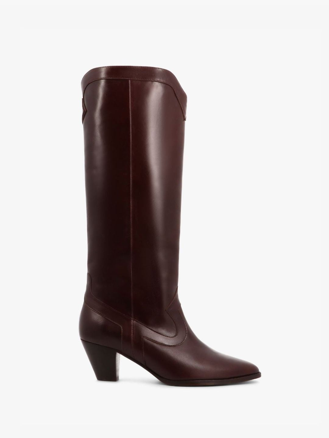 Socque-dakota-botte-santiag-cuir-marron-talon-profil