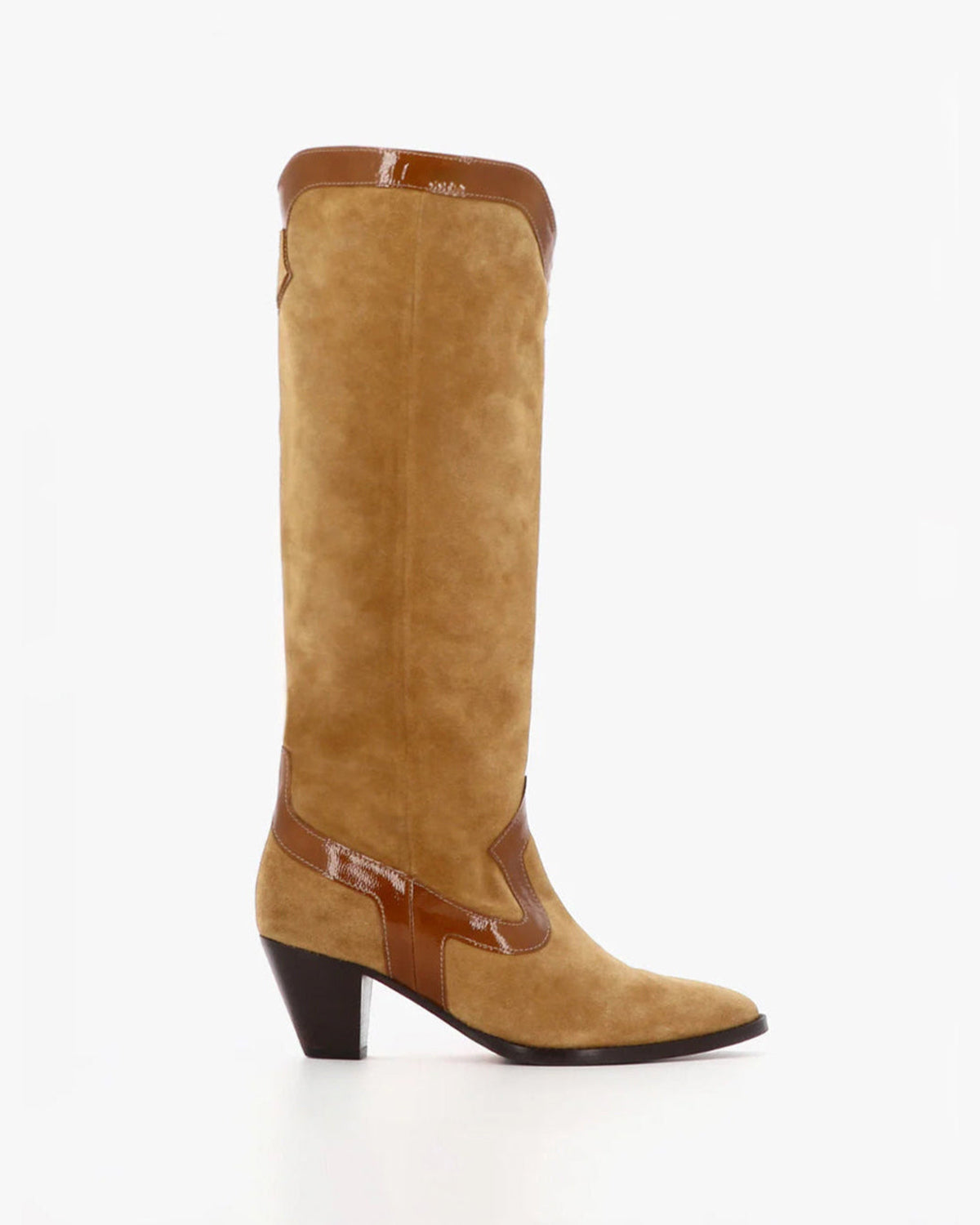 Socque_dakota-botte-santiag-cuir-daim-camel-talon-profil